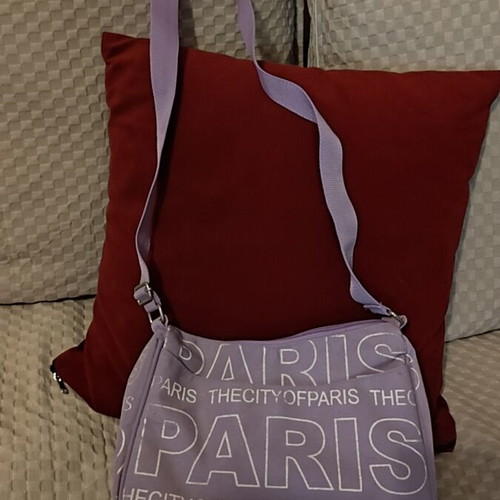 Bag crossbody used, lilac color