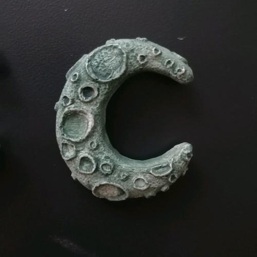 Handmade moon magnets gypsum new, painted with acrylics