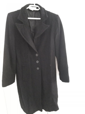 Παλτό γυναικείο Gianni Rodini μεταχειρισμένο, μάλλινο, μαύρο, μέγεθος L