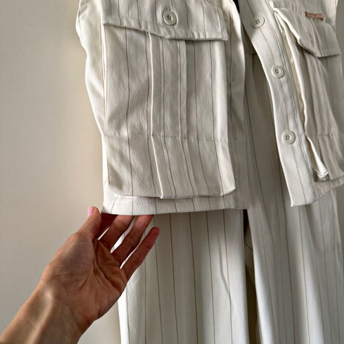Negative Wear set like new, size S, beige oversize vest and loose pants