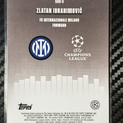 2025/26 Topps Chrome UEFA Club Competitions Zlatan Ibrahimović Silenced Insert card