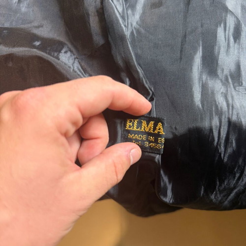 Elma Arwah women's black leather coat like new, size 54