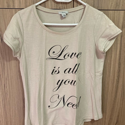 Women's blouse used, beige, size M with design