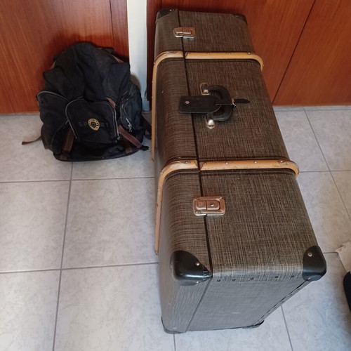 Vintage 70's suitcase trunk, large, 85×50×30 cm