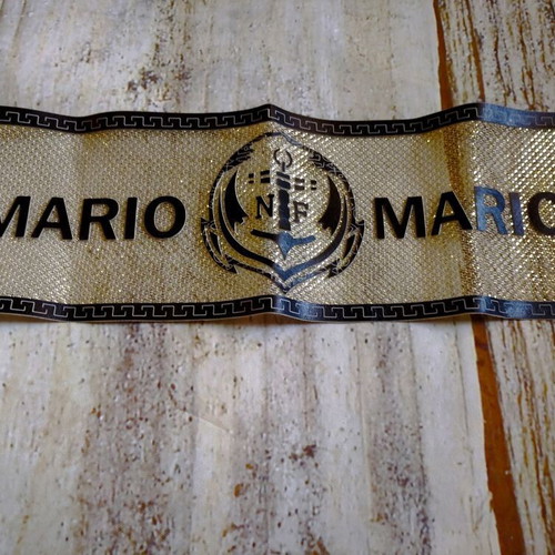 Mario N & F heat transfer patch new, size 26x8 cm