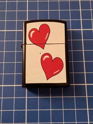 Lighter with hearts like new