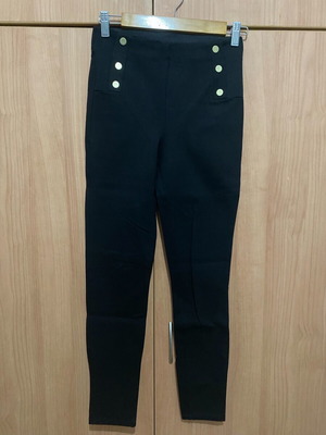 Zara leggings No S black with gold decorative buttons like new