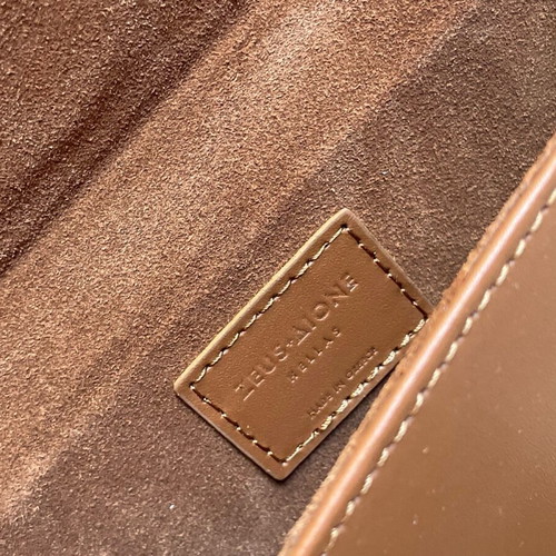 Zeus+Dione clutch bag new, brown