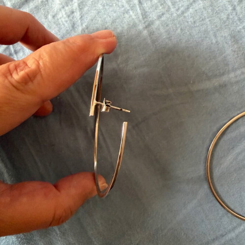 Silver hoop earrings like new