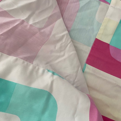 Set of two children's curtains with soft cotton fabric