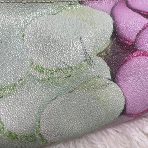 Ynot? handbag with macarons pattern, pink and green
