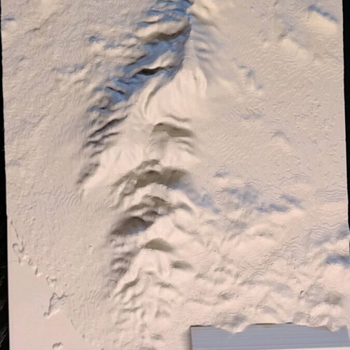 3D Printed Topographic Map made to order, PLA plastic