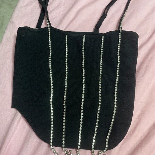 Bershka blouse like new, size XS, black