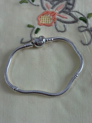 Pandora snake chain bracelet, 18 cm, silver