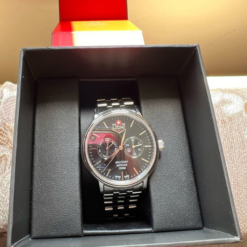 JDM Military Sapphire Echo-Black Swiss watch like new