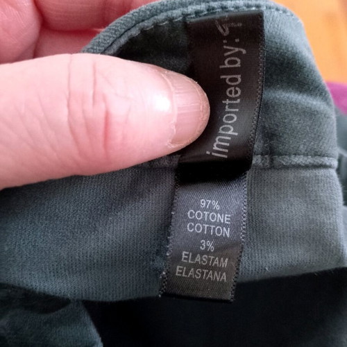 Velvet trousers green, like new, size L/40/12