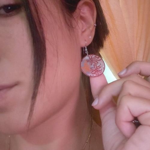 Handmade earrings like new, multicolor