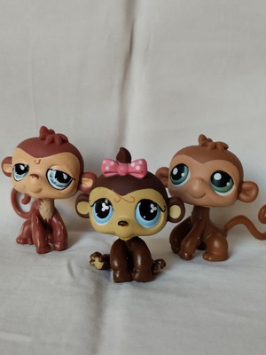 Littlest Pet Shop monkey figures set 1 used by Hasbro