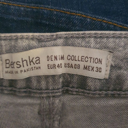 Bershka gray jeans with hand-painted details made to order