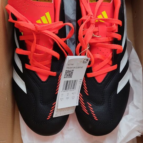Adidas Predator Club FxG football shoes new, size 44.5, black