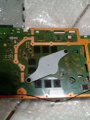 PS4 Slim motherboard set used with heatsink and caddy
