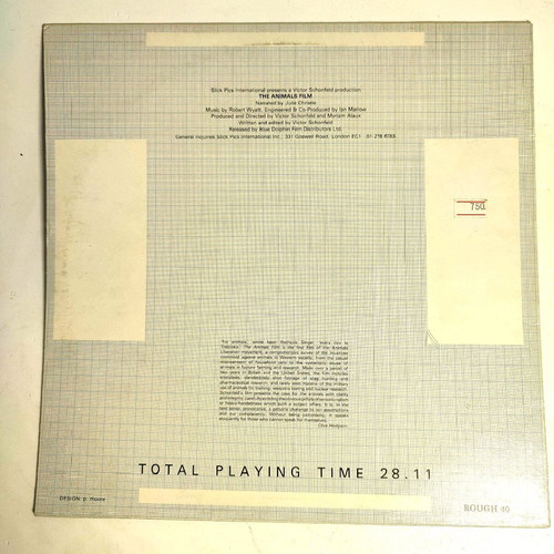 Robert Wyatt The Animals Film vinyl like new, 1982, collectible