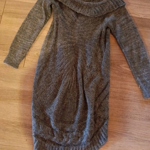 Woolnet wool cardigan like new, gray and turquoise
