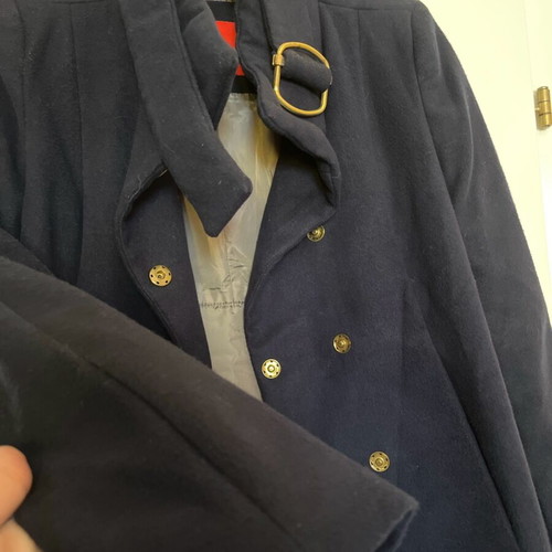 Mango coat used, navy, size M