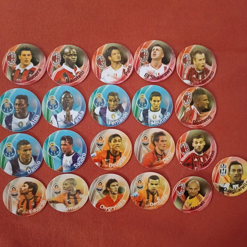 Football Tazos 2011-12 used, single round collection