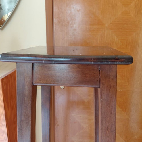 Traditional solid walnut flower stands set of 2 like new