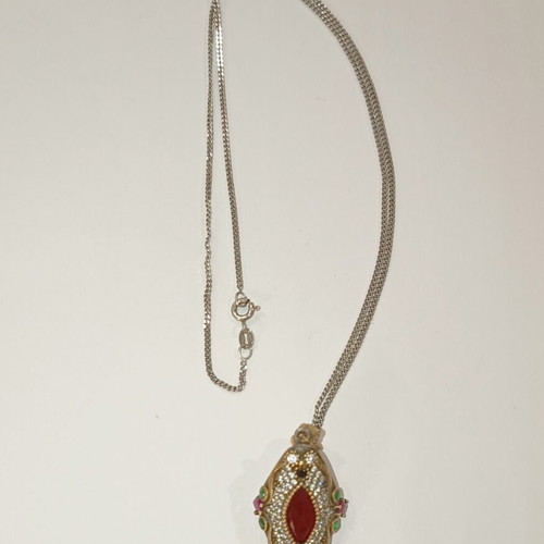 Silver necklace used