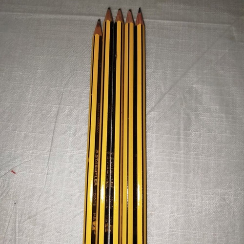 Pencils used, pack of five, almost new
