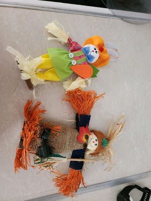 Decorative scarecrows new, set of 2 pieces