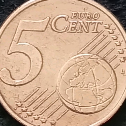 Collectible 5 Cents Euro Coin 2002 like new, Greek tanker