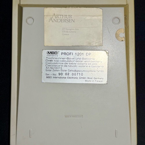 Vintage calculator MBO Profi 1201 DP used