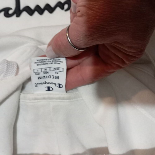 Champion hoodie white like new, size M