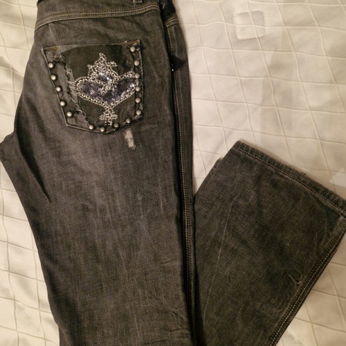Denim pants Rossodisera size 42 like new, black