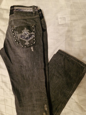 Denim pants Rossodisera size 42 like new, black