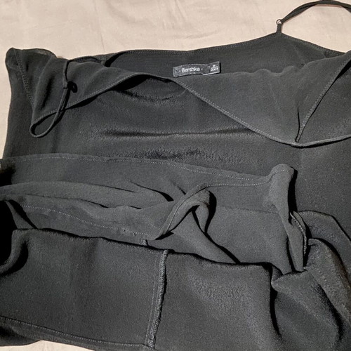 Bershka Black Dress M Like New, Short With Adjustable Straps