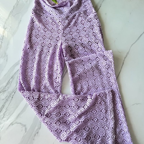 Lace pants like new, purple