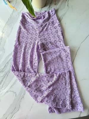 Lace pants like new, purple
