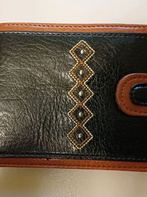 Wallet unused, black and brown
