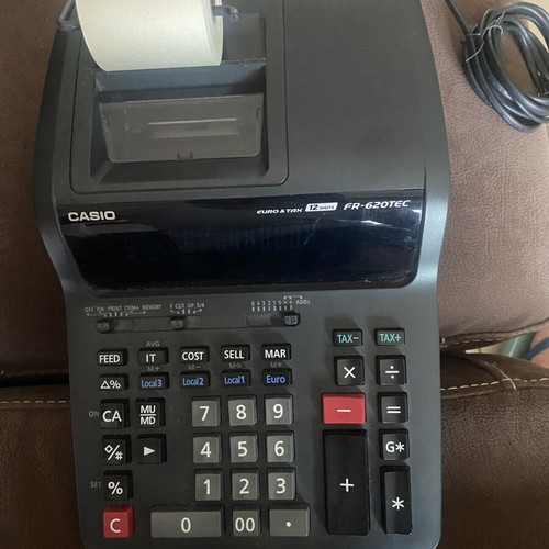 Casio FR-620TEC printing calculator, 12 digits