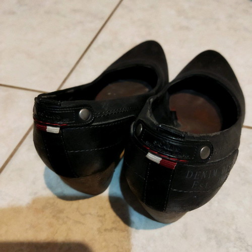 S.Oliver leather pumps used, size 38, black