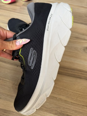 Ανδρικά πρωτότυπα παπούτσια Skechers D'lux Walker 2.0 Swave νούμερο 47,5 σαν καινούργια μαύρο και άσπρο