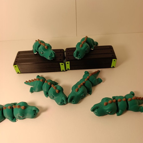 Flexi Dinosaurs 3D Printed with Articulated Moving Body