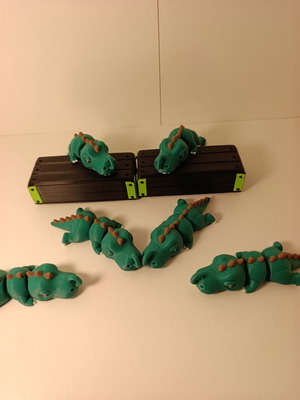 Flexi Δεινοσαυράκια 3D Printed με αρθρωτό κινούμενο σώμα