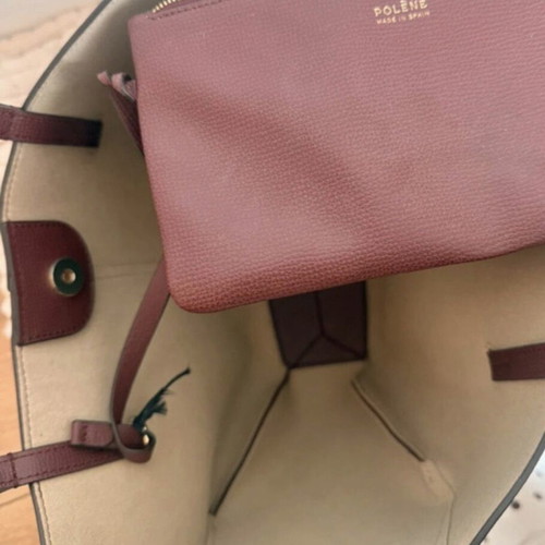 Polène Cyme handheld bag, red