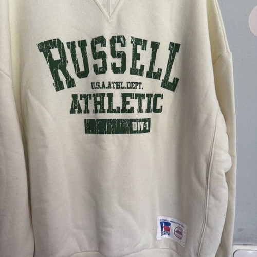 Russell Athletic sweatshirt new, beige, unisex