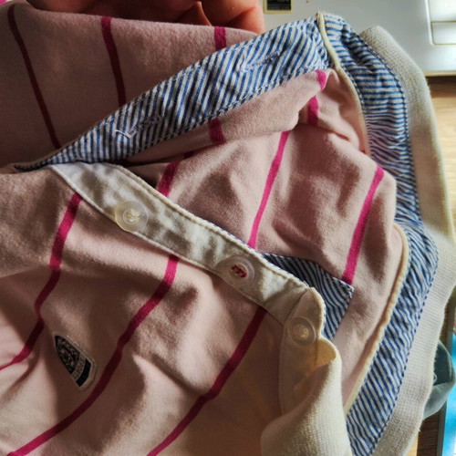 Sporty women's striped t-shirt Medium like new, pink